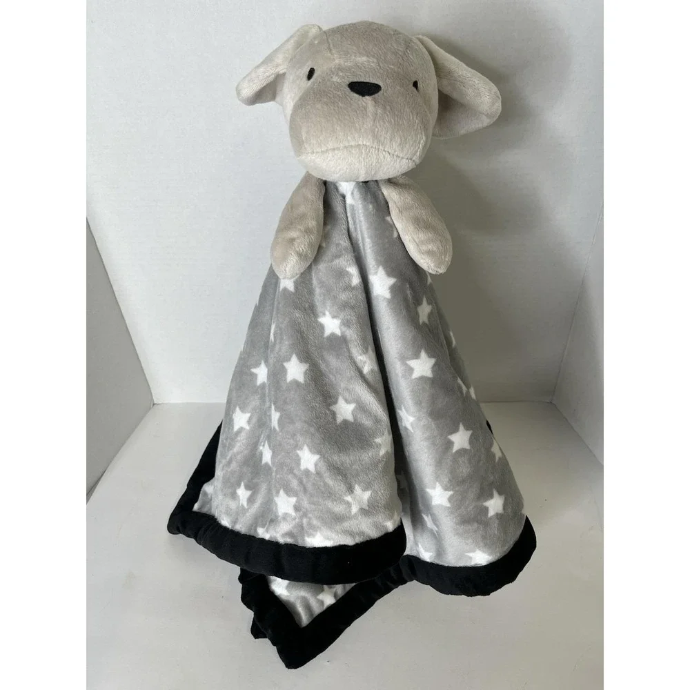 Gerber Modern Moments Baby Gray Dog Polyester Security Blanket